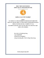 Khóa luận tốt nghiệp Quản trị kinh doanh: Tác động của trách nhiệm xã hội doanh nghiệp đến niềm tin thương hiệu, lòng trung thành của khách hàng trong ngành giáo dục: Nghiên cứu tại hệ thống giáo dục đào tạo đa phương tiện Arena Multimedia