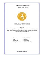 Khóa luận tốt nghiệp Ngân hàng: Mối quan hệ giữa đa dạng hóa nguồn thu nhập và hiệu quả hoạt động của ngân hàng: Bằng chứng từ các ngân hàng thương mại tại Việt Nam