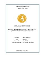Khóa luận tốt nghiệp Ngân hàng: Tác động của vốn trí tuệ đến năng lực cạnh tranh của các NHTM Việt Nam