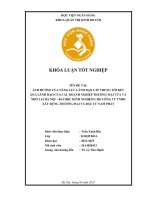 Khóa luận tốt nghiệp Quản trị kinh doanh: Ảnh hưởng của năng lực lãnh đạo cấp trung tới kết quả lãnh đạo của các doanh nghiệp thương mại vừa và nhỏ tại Hà Nội – bài học kinh nghiệm cho công ty TNHH xây dựng thương mại và đầu tư Nam Phát