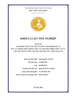 Khóa luận tốt nghiệp Kinh tế đầu tư: Giải pháp nâng cao chất lượng thẩm định dự án đầu tư trong hoạt động cho vay doanh nghiệp nhỏ và vừa tại Ngân hàng TMCP Sài Gòn Thương Tín - PGD Giảng Võ