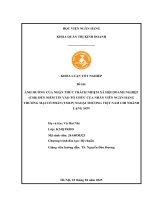 Khóa luận tốt nghiệp Quản trị kinh doanh: Ảnh hưởng của nhận thức trách nhiệm xã hội doanh nghiệp (CSR) đến niềm tin vào tổ chức của nhân viên Ngân hàng Thương mại Cổ phần (TMCP) Ngoại thương Việt Nam chi nhánh Lạng Sơn