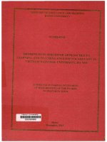 000080669 DIFFRENCES IN PERCEIVED APPROACHES TO LEARNING AND TEACHING ENGLISH VOCABULARY IN VIETNAM NATIONAL UNIVERSITY, HA ΝΟΙ (NHỮNG KHÁC BIỆT TRONG CÁC PHƯƠNG PHÁP NHẬN THỨC VỀ VIỆC HỌC VÀ DẠY TỪ VỰNG TIẾNG ANH TẠI ĐẠI HỌC QUỐC GIA VIỆT NAM, HA NΟΙ)