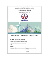 Báo cáo thực tập năng lượng tái tạo  xây dựng Đặc tuyến pin quang Điện (phần mô phỏng)