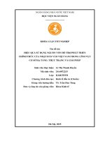 Khóa luận tốt nghiệp Kinh tế đầu tư: Hiệu quả sử dụng nguồn vốn hỗ trợ phát triển chính thức của Nhật Bản vào Việt Nam trong lĩnh vực cơ sở hạ tầng: Thực trạng và giải pháp