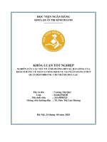 Khóa luận tốt nghiệp Quản trị kinh doanh: Nghiên cứu các yếu tố ảnh hưởng đến sự hài lòng của khách hàng về chất lượng dịch vụ tại Ngân hàng TMCP Quân Đội MBBank - Chi nhánh Hòa Lạc