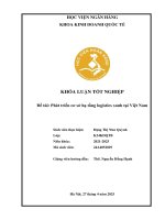 Khóa luận tốt nghiệp Kinh doanh quốc tế: Phát triển cơ sở hạ tầng logistics xanh tại Việt Nam