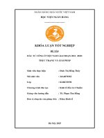 Khóa luận tốt nghiệp Kinh tế đầu tư: Đầu tư công tại Việt Nam giai đoạn 2011- 2020: thực trạng và giải pháp