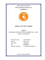 Khóa luận tốt nghiệp Kinh doanh quốc tế: Xanh hóa chuỗi cung ứng ngành dệt may Việt Nam: Thực trạng và giải pháp