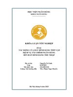 Khóa luận tốt nghiệp Ngân hàng: Tác động của bất bình đẳng tiếp cận dịch vụ tài chính ngân hàng đến bất bình đẳng thu nhập