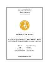 Khóa luận tốt nghiệp Ngân hàng: Tác động của chuyển đổi số đến rủi ro tín dụng của các ngân hàng thương mại Việt Nam