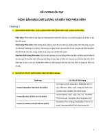 Đề cương ôn tập - ĐẢM BẢO CHẤT LƯỢNG VÀ KIỂM THỬ PHẦN MỀM