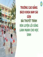 Bài thuyết trình rèn luyện lối sống cho học sinh mầm non
