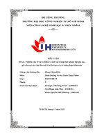 IUH - TIỂU LUẬN Dinh Dưỡng Và An Toàn Thực Phẩm - Nghiên cứu về sự ô nhiễm vi sinh vật trong thực phẩm thịt gia súc, gia cầm tại các chợ đầu mối ở Việt Nam và các biện pháp kiểm soát