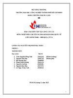 IUH - NHẬP MÔN CHUYÊN NGÀNH KINH DOANH QUỐC TẾ - BÁO CÁO KIẾN TẬP TẠI CẢNG CÁT LÁI
