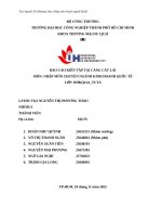 IUH - NHẬP MÔN CHUYÊN NGÀNH KINH DOANH QUỐC TẾ - BÁO CÁO KIẾN TẬP TẠI CẢNG CÁT LÁI