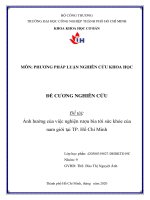 IUH - Ảnh hưởng của việc nghiện rượu bia tới sức khỏe của nam giới tại TP. Hồ Chí Minh