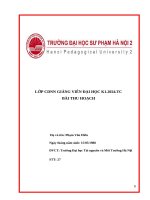 Bài thu hoạch khoá học chức danh nghề nghiệp cho giảng viên đại học cao đẳng