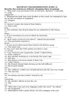 Sentence transformation