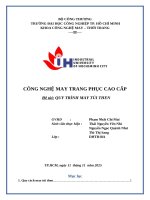 IUH - CÔNG NGHỆ MAY TRANG PHỤC CAO CẤP - QUY TRÌNH MAY TÚI THEN