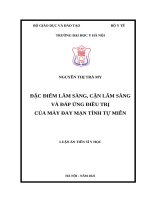 Đặc Điểm lâm sàng, cận lâm sàng và Đáp Ứng Điều trị của mày Đay mạn tính tự miễn