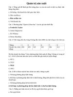 Ôn thi trắc nghiệm môn quản trị sản xuất trường Đại học trà vinh (có đáp án)