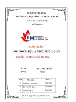 IUH - Tiểu luận Công nghệ may trang phục cao cấp - Kỹ thuật may túi then