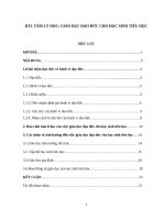 Bài tập lớn môn Tâm lý học - GIÁO DỤC ĐẠO ĐỨC CHO HỌC SINH TIỂU HỌC