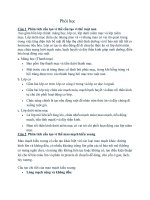 Bộ câu hỏi thi môn phôi học 1