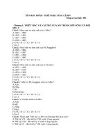 Triết học - 390 câu hỏi ôn tập trắc nghiệm