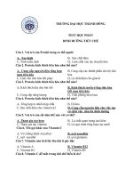 Bộ câu hỏi thi dinh dưỡng tiết chế 1