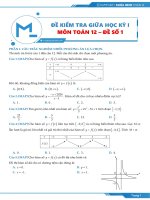 [Toán 12] bộ 10 Đề Ôn tập giữa học kì 1   Đề số 1 1