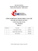 IUH - CÔNG NGHỆ MAY TRANG PHỤC CAO CẤP - TÀI LIỆU KỸ THUẬT ÁO VEST