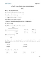 Toán 3 - ĐỀ KIỂM TRA GIỮA KÌ I (Sách Chân trời sáng tạo)