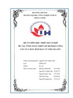 IUH - ĐỒ ÁN MÔN HỌC THIẾT KẾ CƠ KHÍ - ĐỀ TÀI: TÍNH TOÁN THIẾT KẾ BỘ PHẬN CÔNG TÁC CỦA MÁY BĂM RAU CỦ CHO GIA SÚC