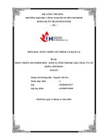 IUH - PHÁT TRIỂN SẢN PHẨM VÀ DỊCH VỤ - PHÁT TRIỂN SẢN PHẨM MỚI – KEM VỊ TỈNH THÀNH CHO CÔNG TY CỔ PHẦN TẬP ĐOÀN MASAN