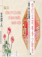 từ vựng bài 15 giáo trình hán ngữ quyển 1