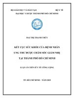 Kết cục sức khỏe của bệnh nhân ung thư Được chăm sóc giảm nhẹ tại thành phố hồ chí minh