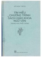 TÌM HIỂU CHƯƠNG TRÌNH SÁCH GIÁO KHOA NGỮ VĂN TRUNG HỌC PHỔ THÔNG