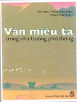 VĂN MIÊU TẢ trong NHÀ TRƯỜNG PHỔ THÔNG