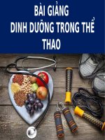 Bài Giảng - Dinh Dưỡng Thể Thao ( combo full slides )
