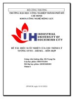 IUH - HIỆU SUẤT NHIỆT CỦA CHU TRÌNH LÝ TƯỞNG OTTO – DIESEL – HỖN HỢP
