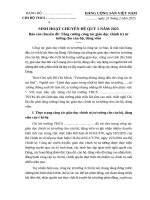 Báo cáo chuyên Đề chất lượng của chi bộ trường học (quý 1, quý 2, quý 3, quý 4) năm 2025