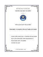 DVH - TỔNG QUAN QUẢN TRỊ SỰ KIỆN - TÌM HIỂU VÀ PHÂN TÍCH LỄ HỘI GÒ THÁP