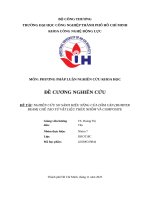 IUH - ĐỀ CƯƠNG NGHIÊN CỨU - NGHIÊN CỨU SO SÁNH HIỆU NĂNG CỦA DẦM CẢN (BUMPER BEAM) CHẾ TẠO TỪ VẬT LIỆU THÉP, NHÔM VÀ COMPOSITE