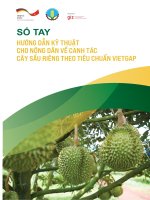 SỔ TAY HƯỚNG DẪN KỸ THUẬT CANH TÁC SẦU RIÊNG CHO NÔNG DÂN THEO TIÊU CHUẨN VIỆT GAP