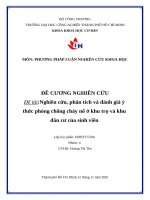 IUH - ĐỀ CƯƠNG NGHIÊN CỨU - Nghiên cứu, phân tích và đánh giá ý thức phòng chống cháy nổ ở khu trọ và khu dân cư của sinh viên