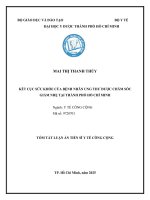 Tóm tắt kết cục sức khỏe của bệnh nhân ung thư Được chăm sóc giảm nhẹ tại thành phố hồ chí minh