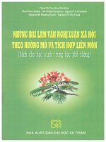 NHỮNG BÀI LÀM VĂN NGHỊ LUẬN XÃ HỘI THEO HƯỚNG MỞ VÀ TÍCH HỢP LIÊN MÔN (DÀNH CHO HỌC SINH TRUNG HỌC PHỔ THÔNG)