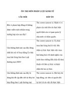 Ôn thi trắc nghiệm môn pháp luật kinh tế trường Đại học trà vinh (có đáp án)